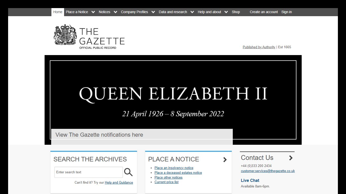 The Gazette | Official Public Record